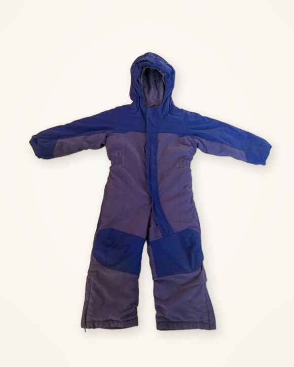 L.L.Bean Other - L.L.Bean Kids Hooded One-Piece Snowsuit Purple Blue 3T